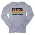thumbnail image 1 of Germany Equestrian - Olympic Games - Rio - Flag Men's Long Sleeve Grey T-Shirt, 1 of 2