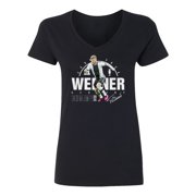 Germany Europe 2024 Tribute Werner Inspired for Fans Ladies' V-Neck Tshirt (Black, Large)