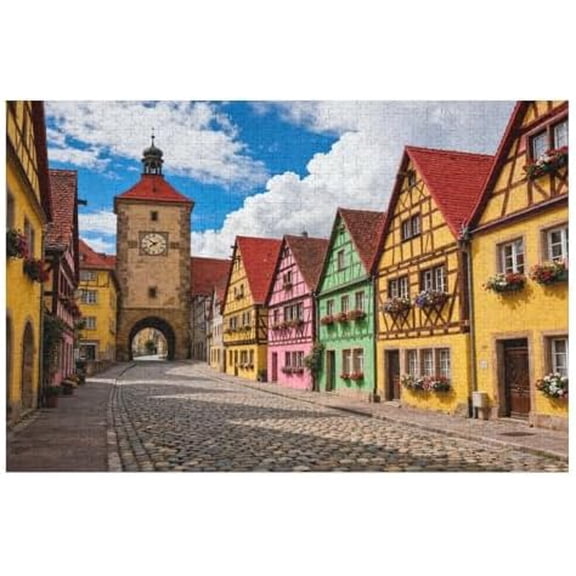 Germany Family Game 1000 Piece Jigsaw Puzzle for Adults, Thick Sturdy Cardboard, Precise Interlocking, Fun Family Activity, Interactive DIY Puzzle, Home Decoration