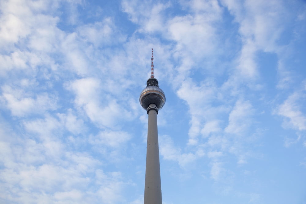 Germany Fernsehturm TV tower Berlin Canvas Art - Mark Thomas Design Pics (19 x 12)