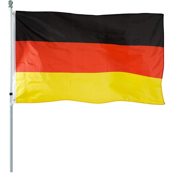 Germany Flag 3x5 Outdoor- 100% Druable Polyester Vibrant Colors German Flags Banner with 2 Brass Grommets