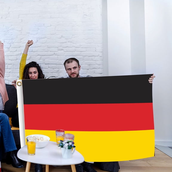 Germany Flag with Brass Grommets for Indoor Outdoor Yard and Garden Decor, Waterproof Polyester Flag for Parades, Festivals, Parties, Home Display, and Outdoor Use