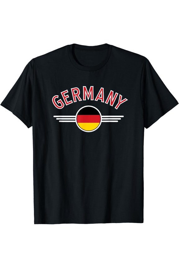 Germany Flag Circle and Red Text T-Shirt