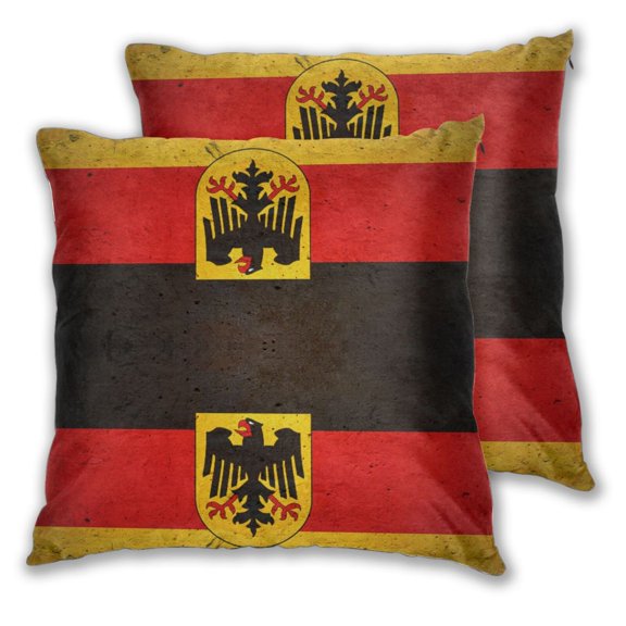 Germany Flag Couch Square Decorative Throw Pillow Covers Set of 2 for Sofa Bed Cushion Covers Home Decor 22"x22"
