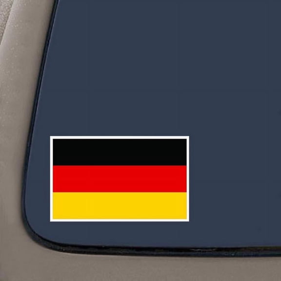 Germany Flag Decal Sticker | 5-Inches By 2.8-Inches | Vinyl Decal | Car Truck Van SUV Laptop Macbook Wall Decals
