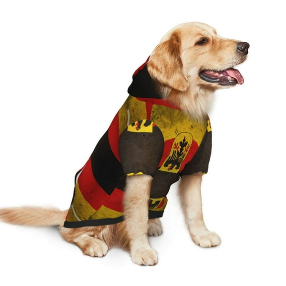 Germany Flag Dog Hoodie Colorful Pullover Sweatshirts Small