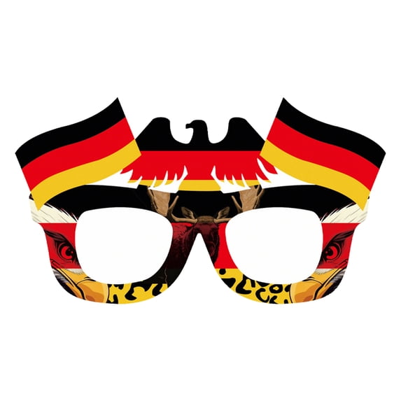 Germany Flag Fan Glasses, Football Game Cheering Prop with Eagle Design, Soccer Match Decoration, Sports Event Accessory, Party Favor for Fans