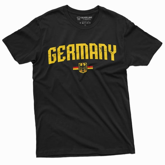 Germany Flag Logo T-Shirt Coat Of Arms German Eagle Patriotic Mens T-Shirt