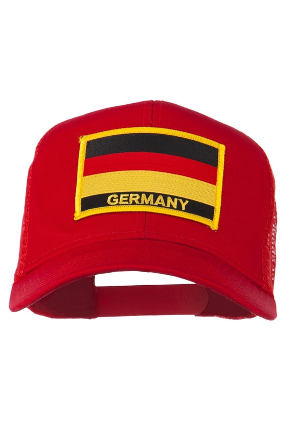 Germany Flag Patched Mesh Cap - Red OSFM