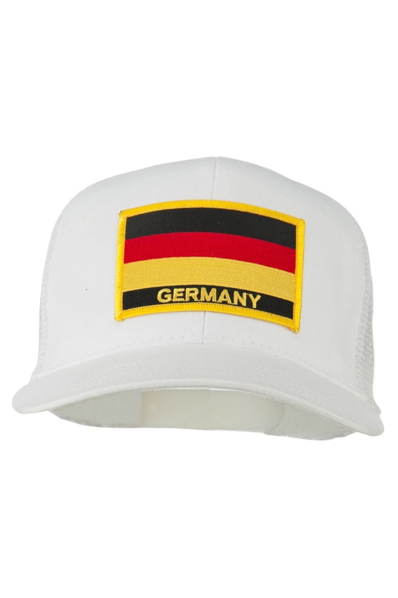 Germany Flag Patched Mesh Cap - White OSFM