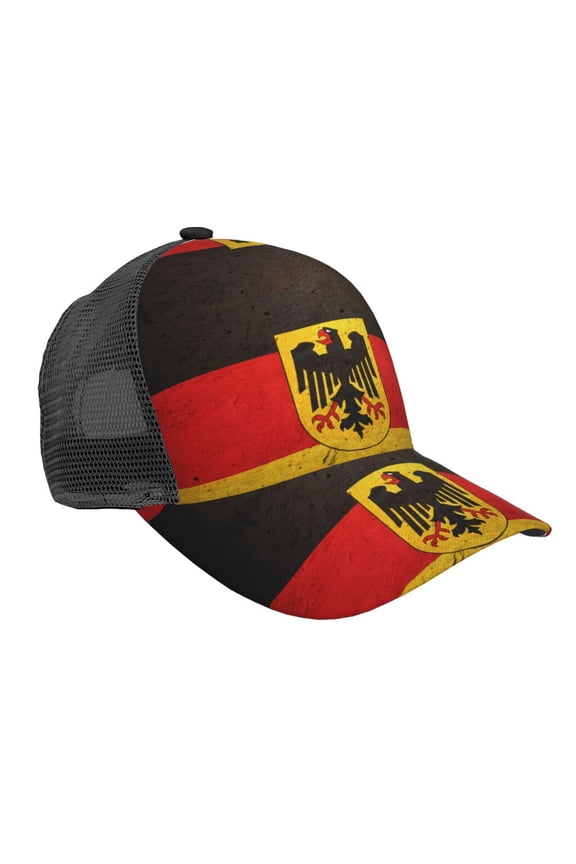 Germany Flag Snapback Trucker Hats Baseball Caps Adjustable Mesh Back Ball Caps For Men Women