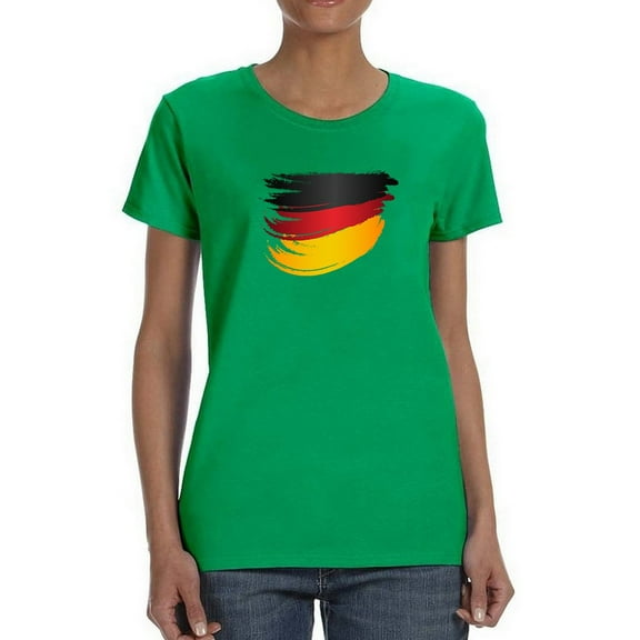 Germany Flag Stroke Women T-Shirt, Female Large