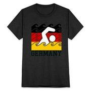 Germany Flag Swimming Team Swim German Swimmer Unisex Tri Blend T-Shirt