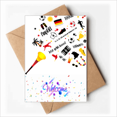 thumbnail image 1 of Germany Football Flag Culture Pattern Welcome Back Greeting Cards Envelopes Blank, 1 of 4