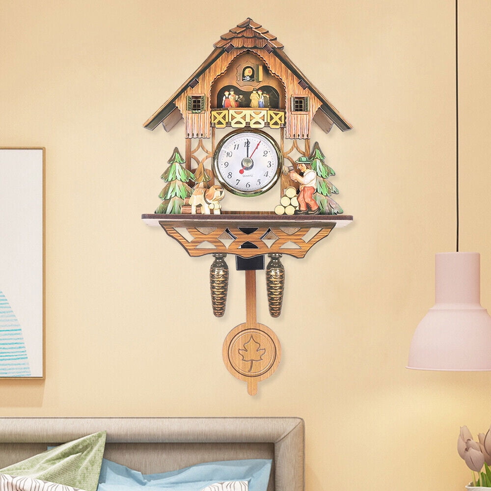 Germany Forest Cuckoo Clock Wooden Wall Clock Set With Pendulum Black ...