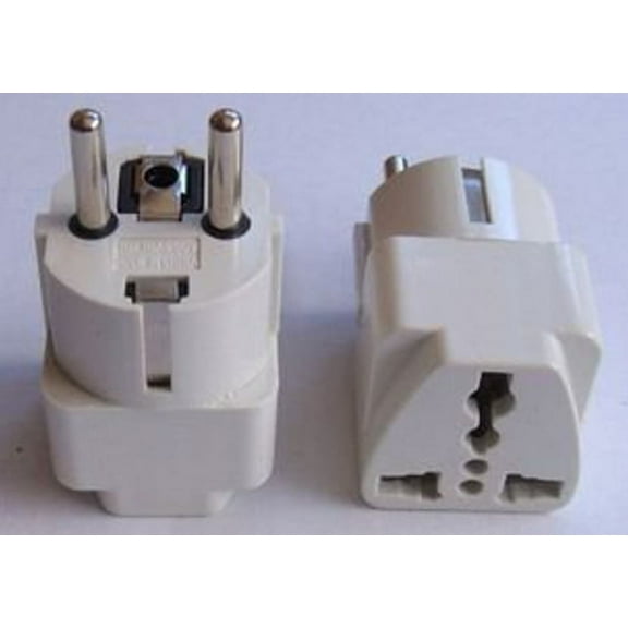 Germany France Universal Plug Adapter for Europe Travel Seven Star GS18 White
