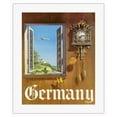 thumbnail image 1 of Germany - German Black Forest Cuckoo Clock - Vintage Travel Poster by William Ward Beecher c.1952 - Fine Art Rolled Canvas Print 16in x 20in, 1 of 4