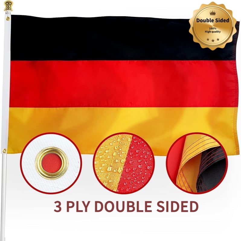 France Flag 3x5 Feet Outdoor | Double Sided Heavy Duty 210D Nylon With Brass Grommets