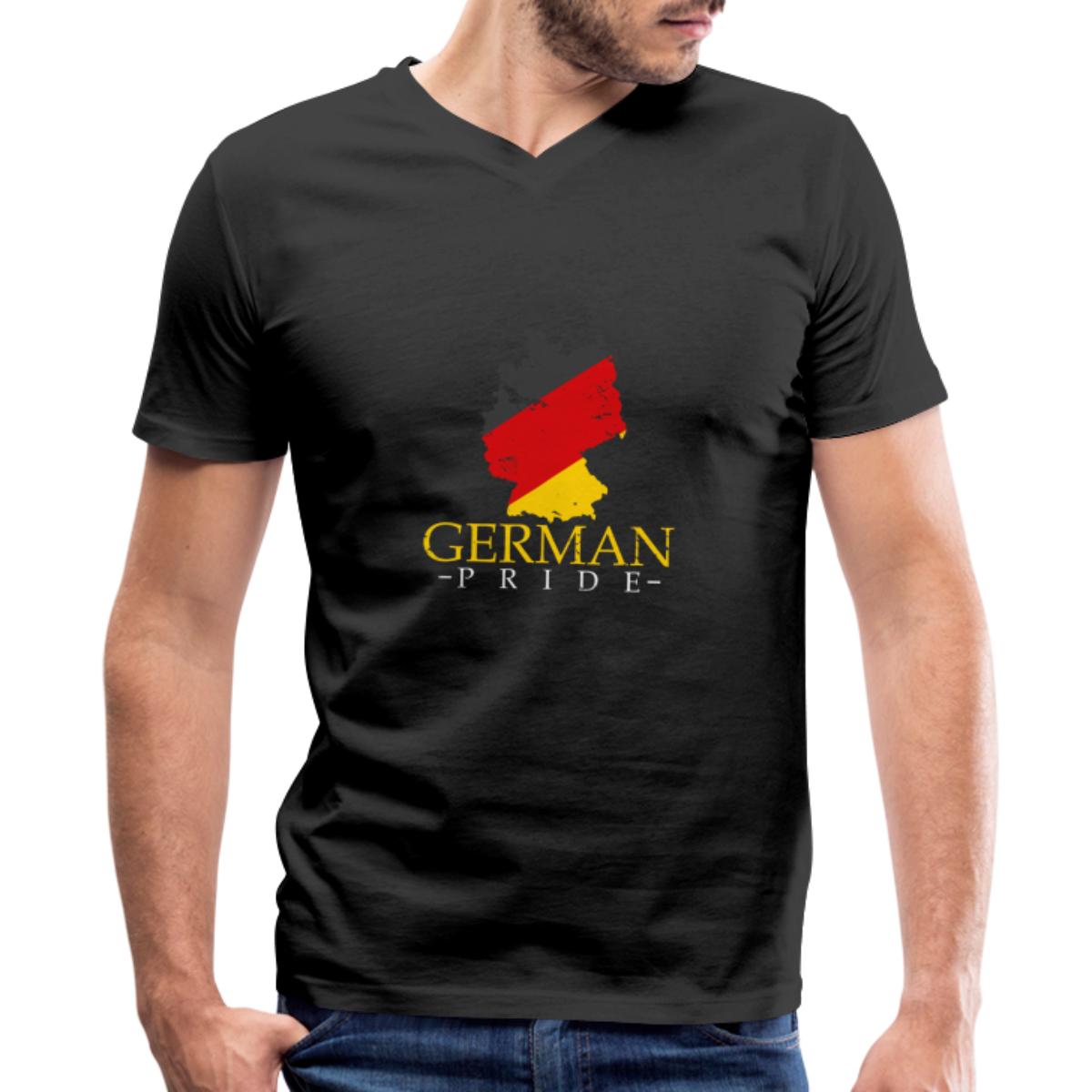 Germany Gift Symbol Gold Red Men's VNeck TShirt