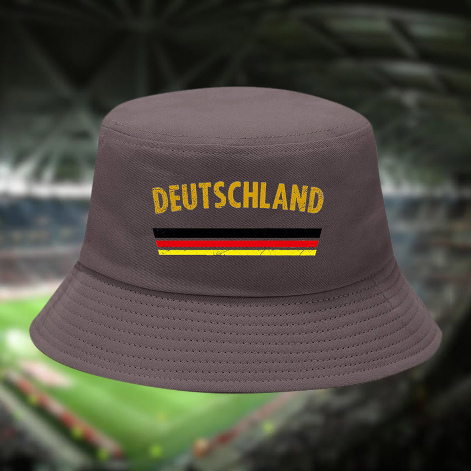 Deutschland EM 2024 Anglerhut - Bucket Hat Mit Herzschlag Design Für Public Viewing & Fußballfans