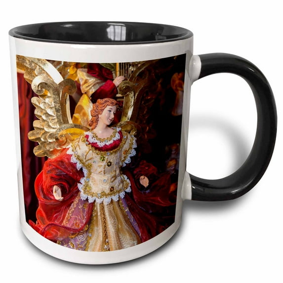 3drose, Germany, Hessen, Kathe Wohlfahrt, Christmas Store - Eu10 Jen0197 - Jim Engelbrecht, 11oz Two-tone Black Mug