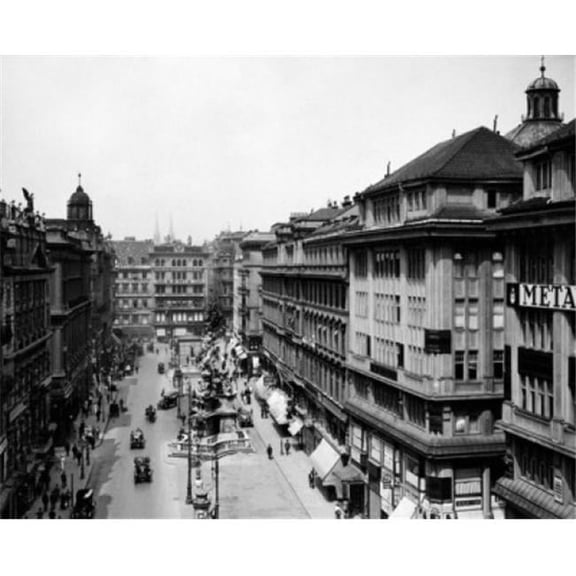 Germany High Angle View on City Street Poster Print - 18 x 24 in.