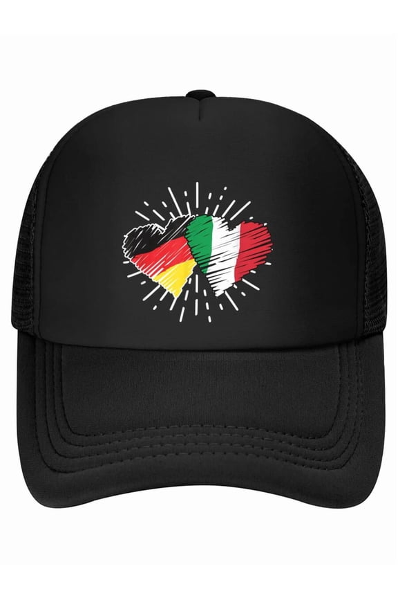 Germany Italy Friendship Heart German Italian Baseball Cap