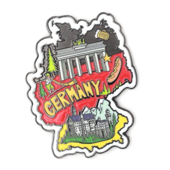 Cre8Travel Germany Map and National Flag Colors Inspired Refrigerator Magnets
