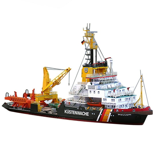 Germany Mellum Coast Guard Environment Monitoring Ship Paper Model Kit Unassembled DIY Kit for Aviation Collectors