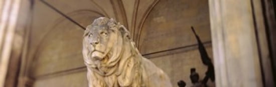 Germany Munich Lion sculpture in front of a building Canvas Art - Panoramic Images (36 x 12)