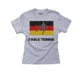 thumbnail image 1 of Germany - Olympic - Table Tennis - Flag - Silhouette Boy's Cotton Youth Grey T-Shirt, 1 of 2