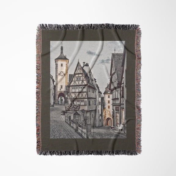 Germany, Rothenberg Ob Der Tauber, Ploenlein Triangular Place, Woven Blanket