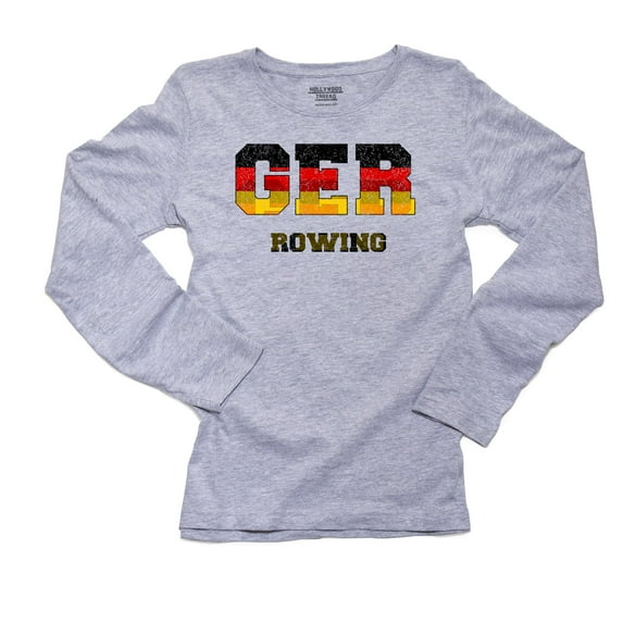 Germany Rowing - Olympic Games - Rio - Flag Women's Long Sleeve Grey T-Shirt