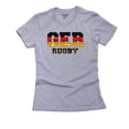 thumbnail image 1 of Germany Rugby - Olympic Games - Rio - Flag Women's Cotton Grey T-Shirt, 1 of 2