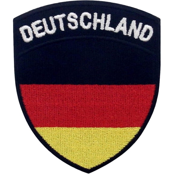 Germany Shield Flag Patch Embroidered Applique Iron On Sew On German National Emblem