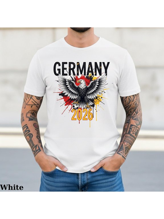 Germany Soccer Fan T-Shirt 2026, German Football Eagle Graphic Tee, International Tournament Gift, Gildan 5000 Shirt