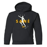 Germany Soccer Tribute 2024 – Air Sane Inspired Youth Hooded Sweatshirt (Black, Youth X-Large)