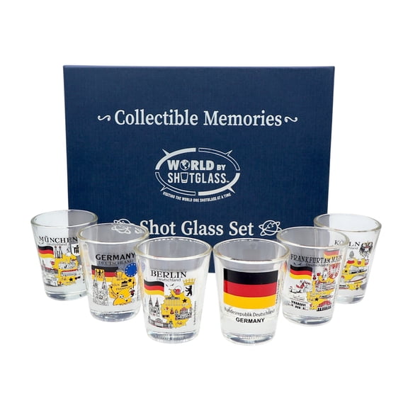 Germany Souvenir Boxed Shot Glass Set (Set of 6)