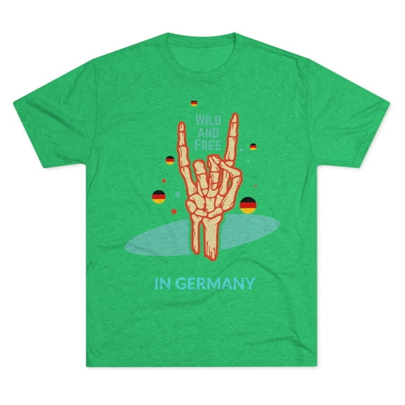 Germany T-Shirt, Wild and Free in Germany, Rocker Style, Unisex