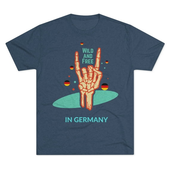 Germany T-Shirt, Wild and Free in Germany, Rocker Style, Unisex