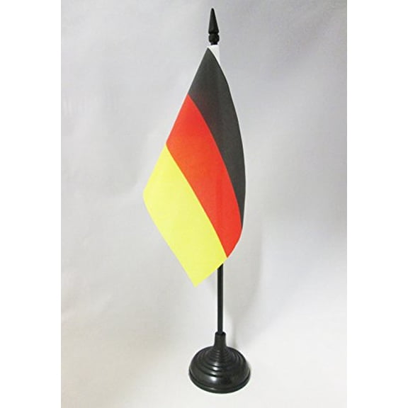 Germany Table Flag 4'' x 6'' plastic stick and base