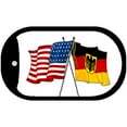 thumbnail image 1 of Germany / USA Flag Novelty Metal Dog Tag Necklace DT-11513 2" x 1" Dog Tag (DT), 1 of 1