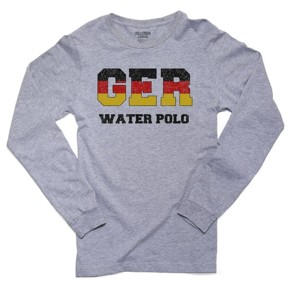 Germany Waterpolo - Olympic Games - Rio - Flag Men's Long Sleeve Grey T-Shirt
