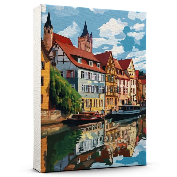 Germany country Canvass Vintage, Germany Travel Prints Wall Art, Germany country Travel Canvas, Germany Travel Colorful Canvas - 100AZ515