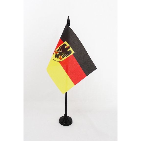 Germany with eagle Table Flag 4'' x 6'' plastic stick and base