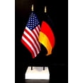 thumbnail image 1 of GermanyTable Flag Set; One USA and International Rayon 4x6 inch Flag Plus a White Base, 1 of 1