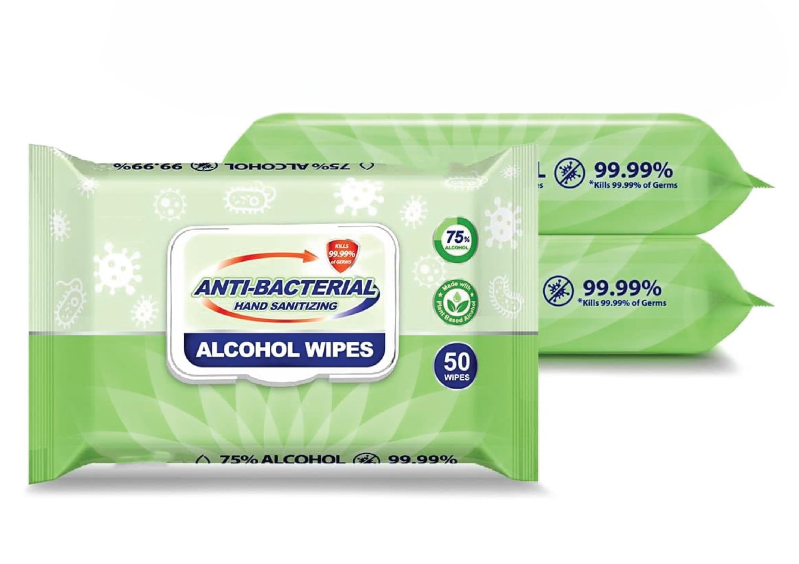 Germisept 75 Alcohol Advanced Hand Sanitizing Wipes 3 Packs of 50