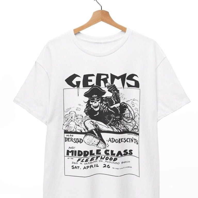 Germs Vintage Flyer Tee Shirt, Germs Shirt, Punk Rock Flyer T