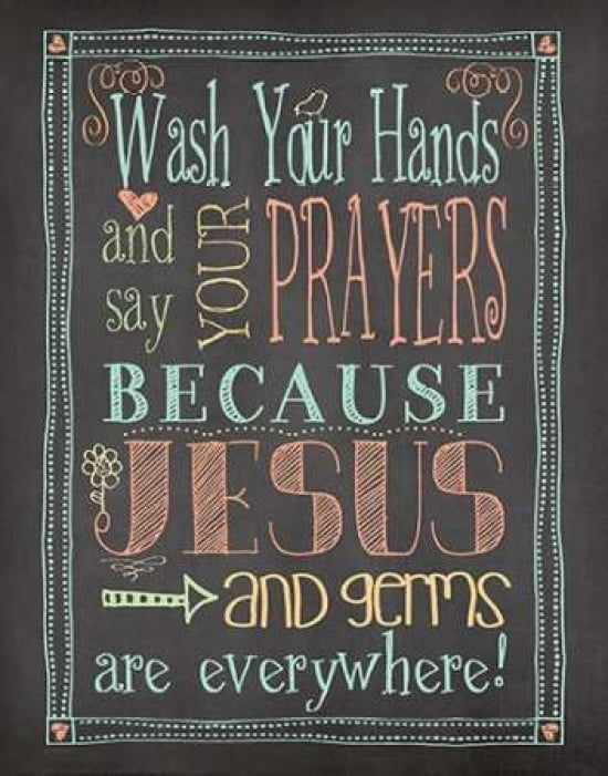 Germs and Jesus Canvas Art - Jo Moulton (22 x 28)
