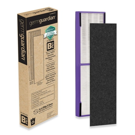 Genuine HEPA Pet Pure Replacement Filter B for GermGuardian Air Purifier Models AC4800 Series, AC4300, AC4900, CDAP4500 - Black